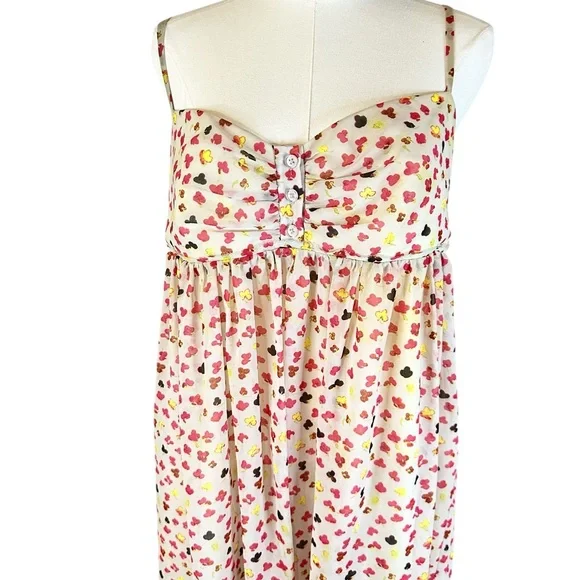Rachel Roy Floral Dress XL Spaghetti Straps Button Front Lined - Picture 4 of 16